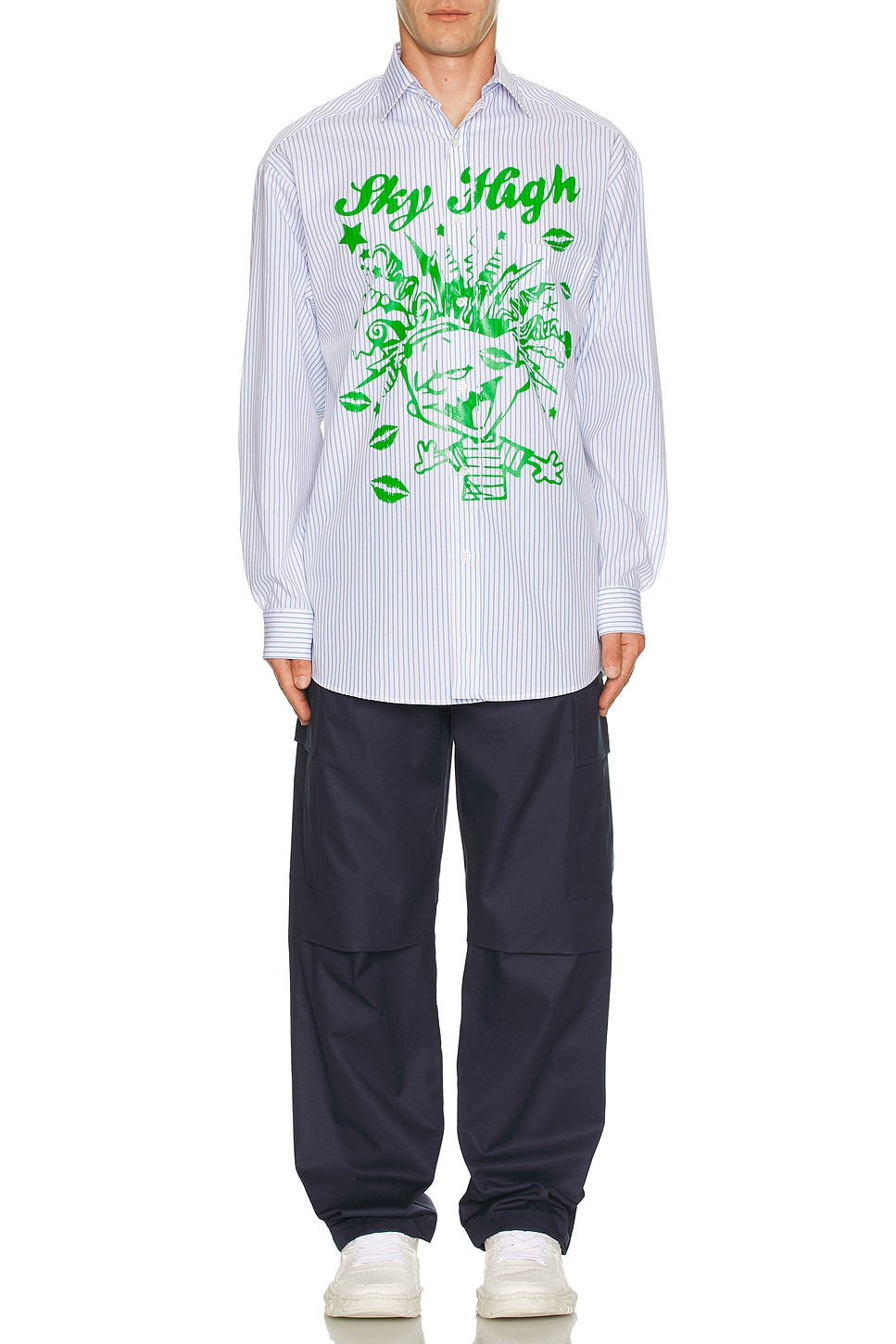 Mindblown Print Button Down Shirt - 5
