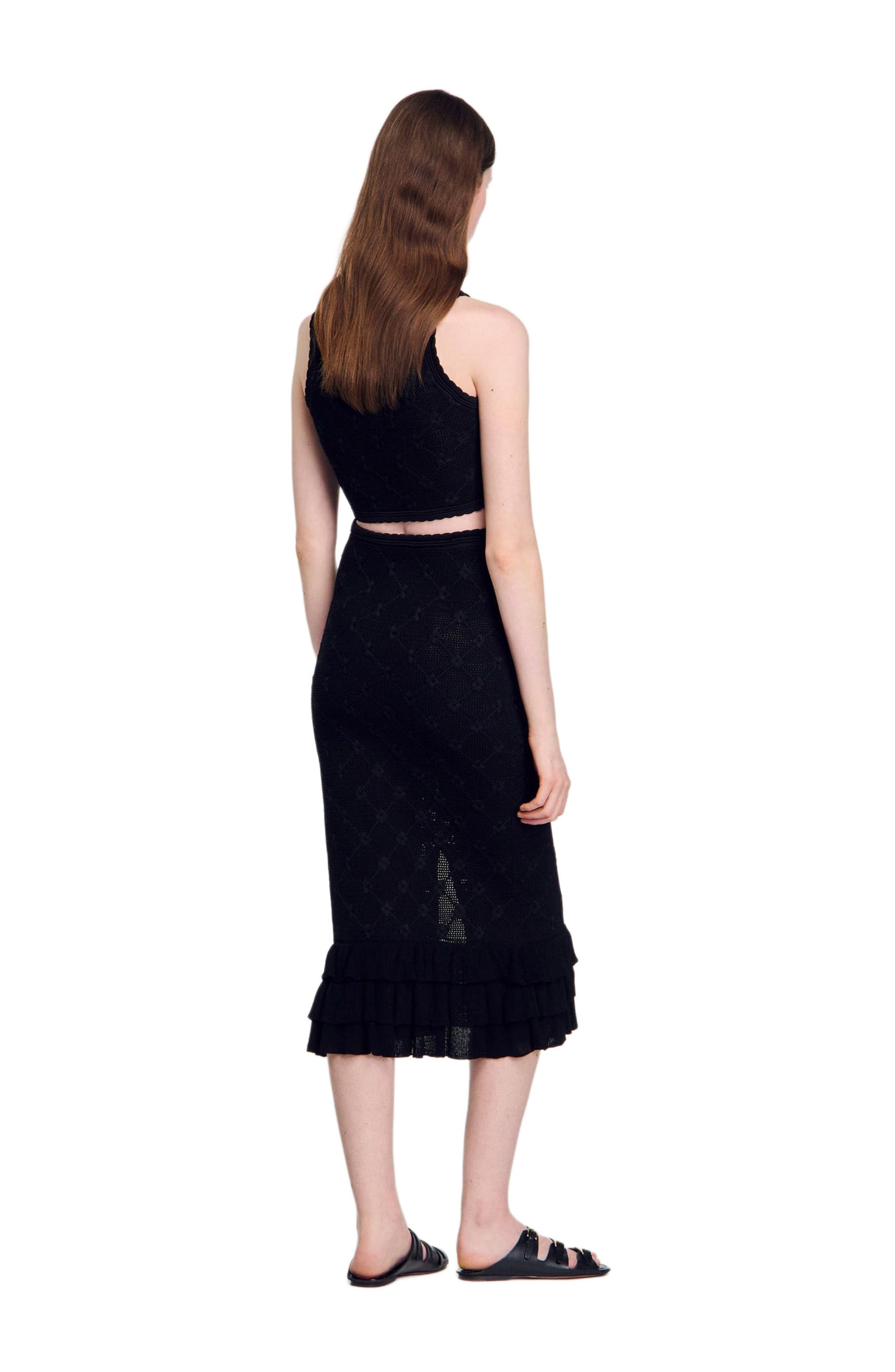 SANDRO Knit midi skirt in Black at Nordstrom - 2