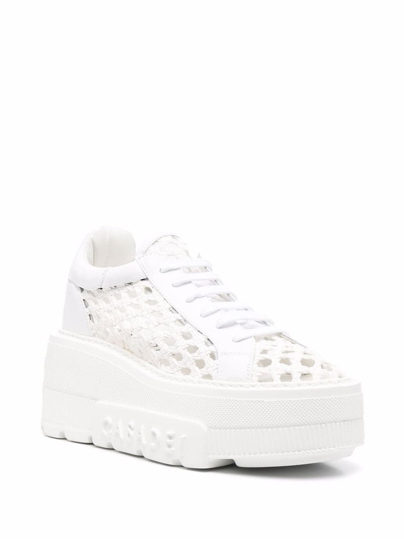 CASADEI woven platform sneakers outlook