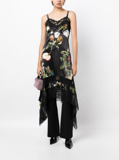 Monse floral-print asymmetric slip dress outlook
