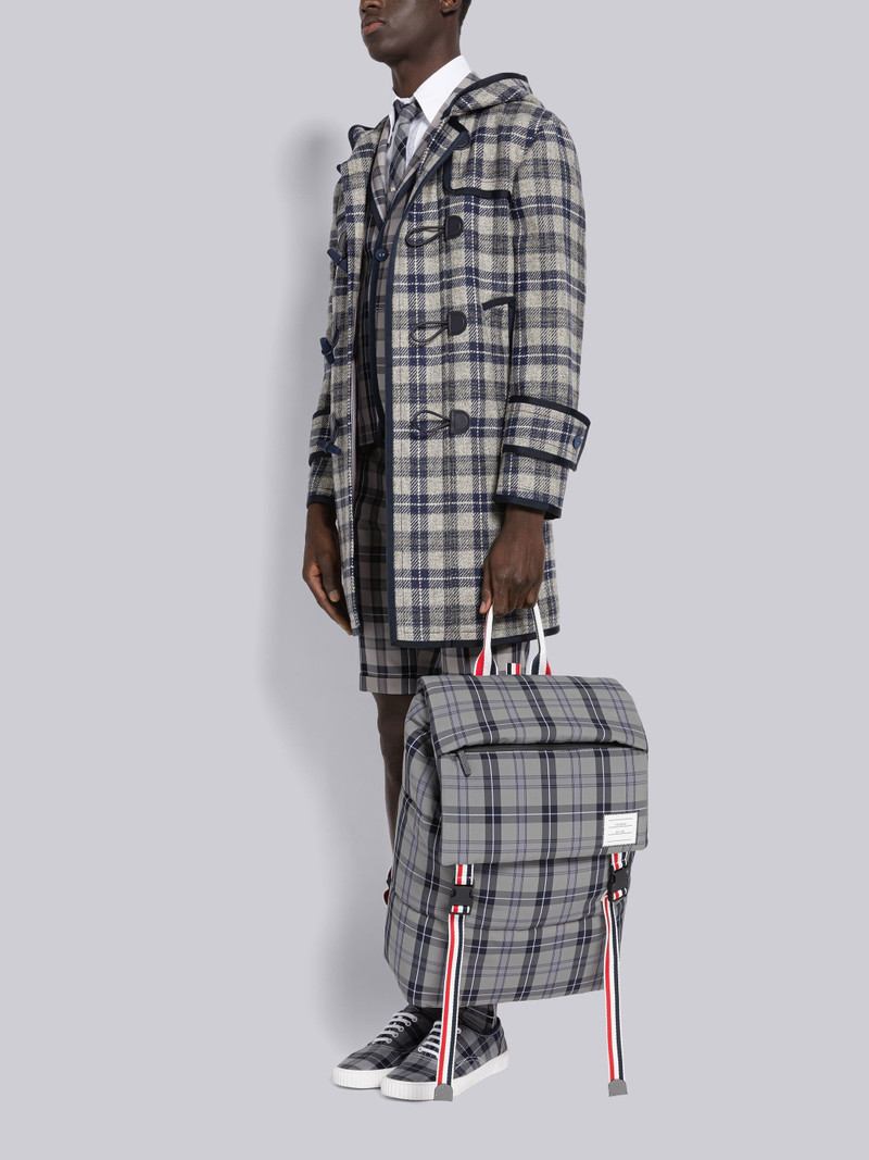 Tartan Nylon Canvas Puffer Backpack 6