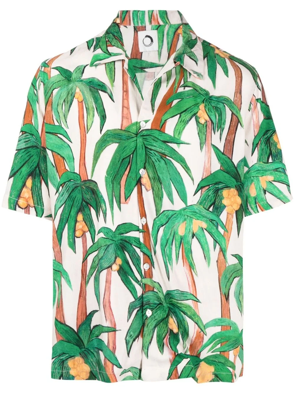 palm tree-print shirt - 1
