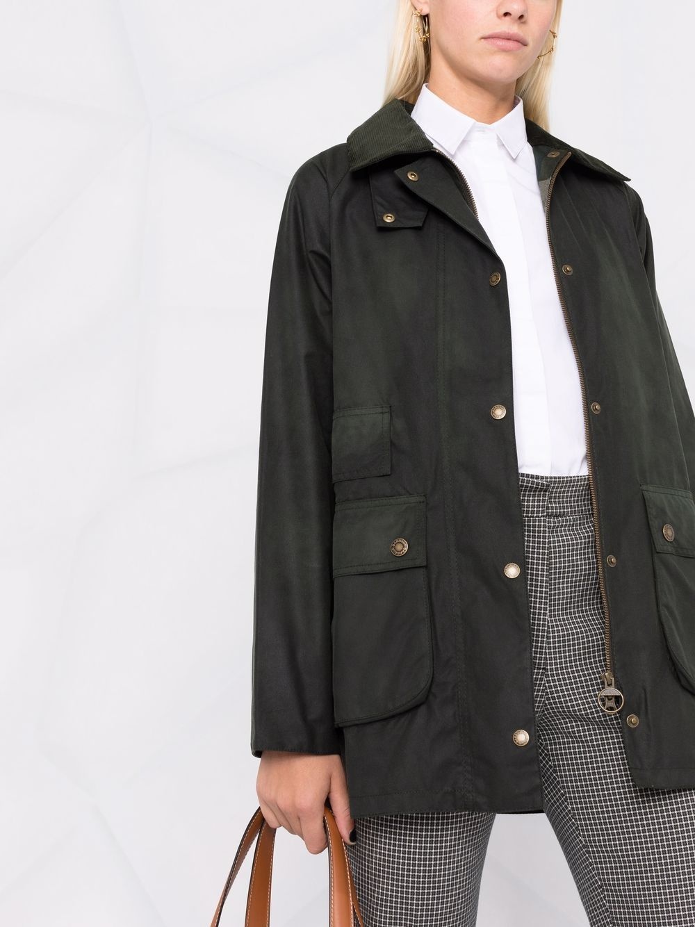 waxed cotton coat - 3