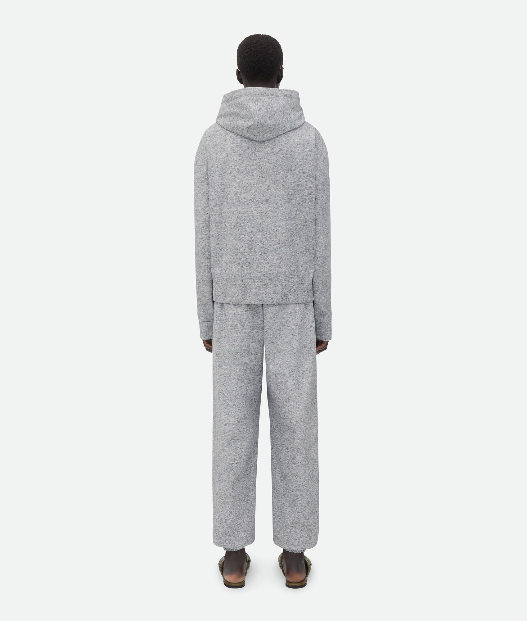 Printed Leather Jersey Hoodie - 3