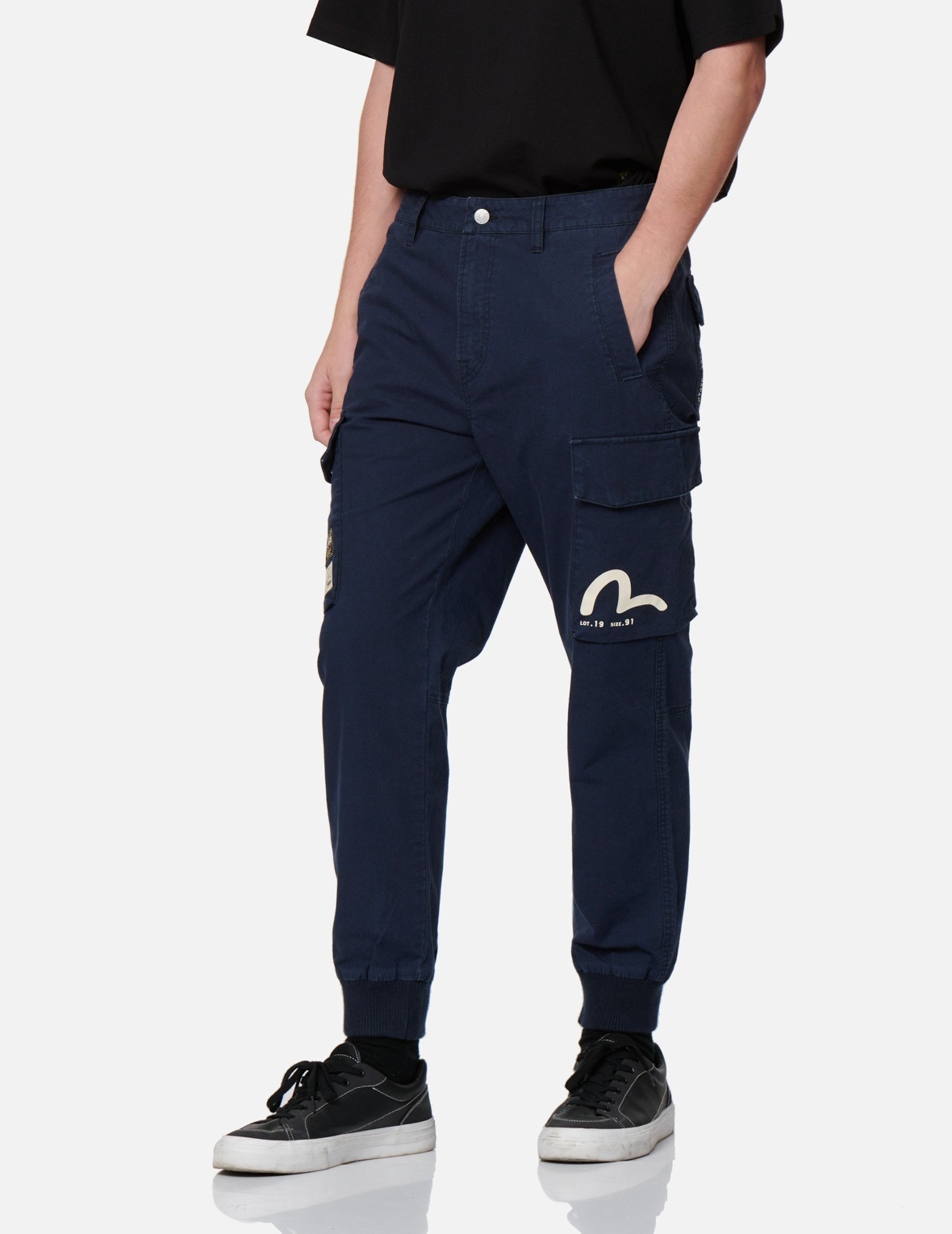HIDE-AND-SEEK GODHEAD PRINT CARGO JOGGER PANTS - 8