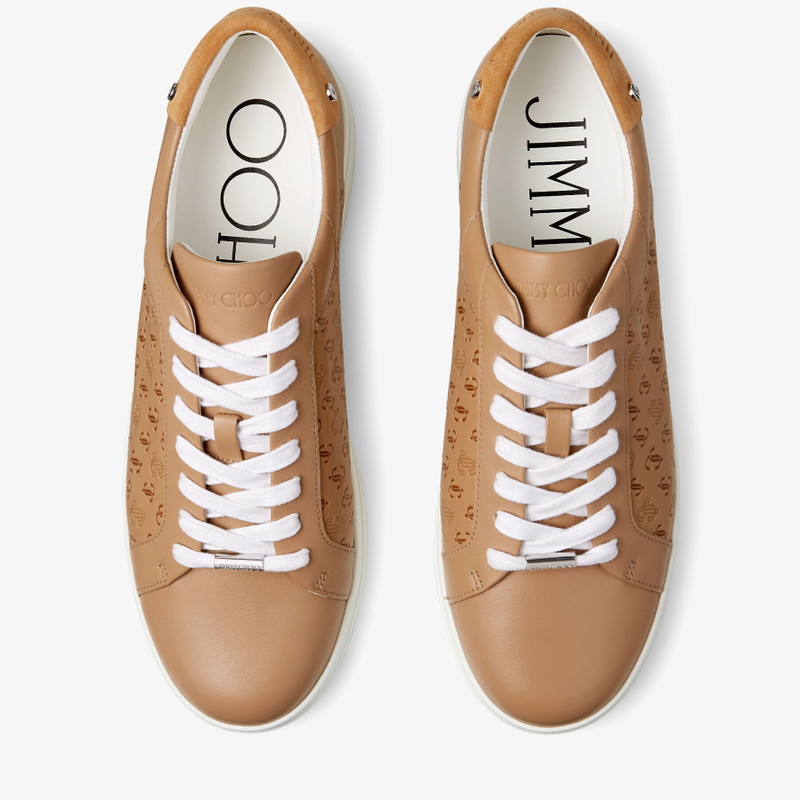 Rome/M
Caramel JC Monogram Pattern and Leather Low-Top Trainers 4
