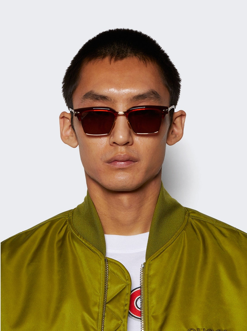 JACQUES MARIE MAGE Alin Sunglasses Burgundy outlook