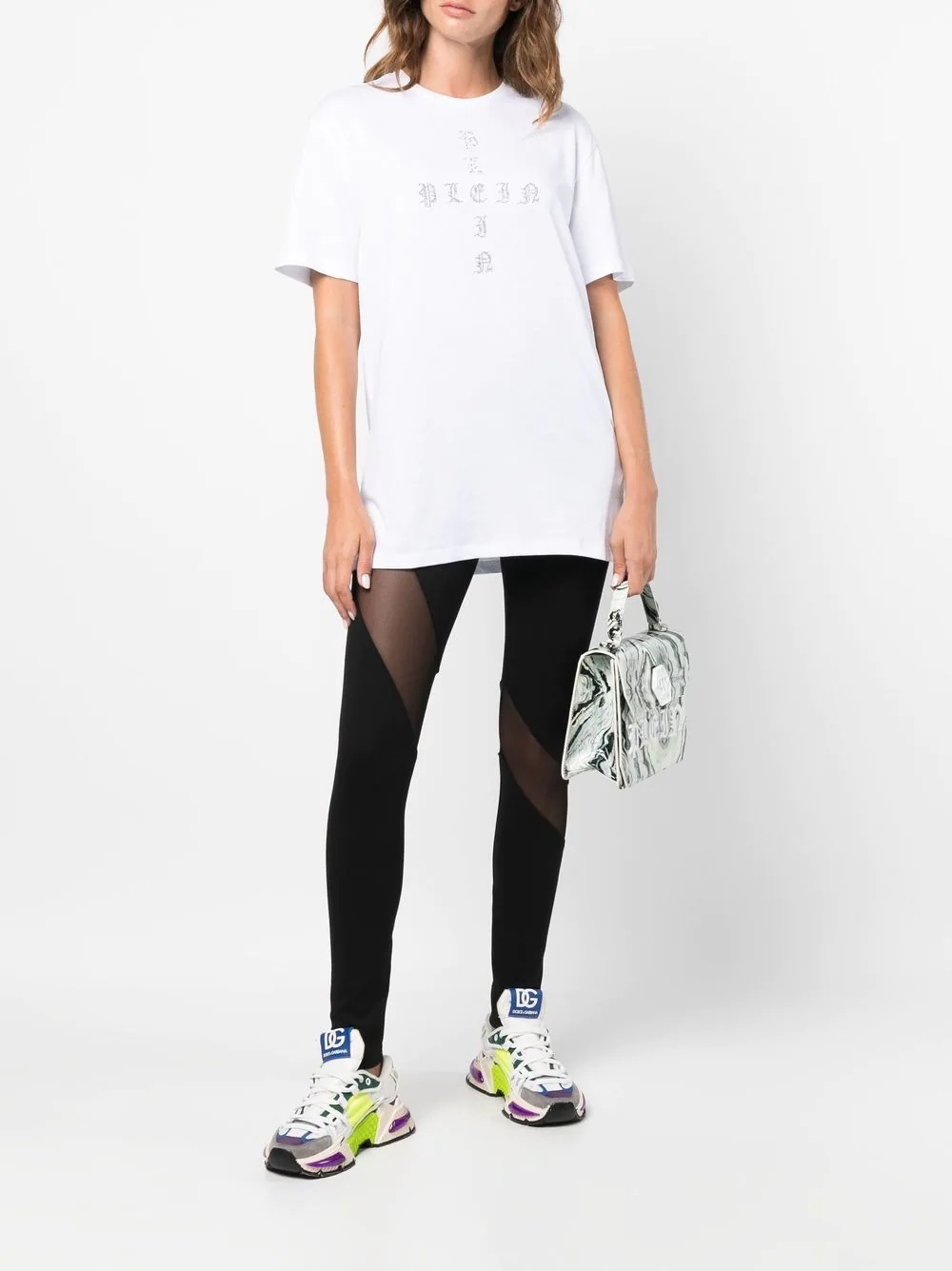 logo-plaque high-waist leggings - 2