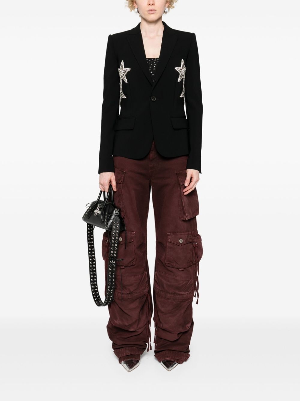 gem-stars single-breasted blazer - 2