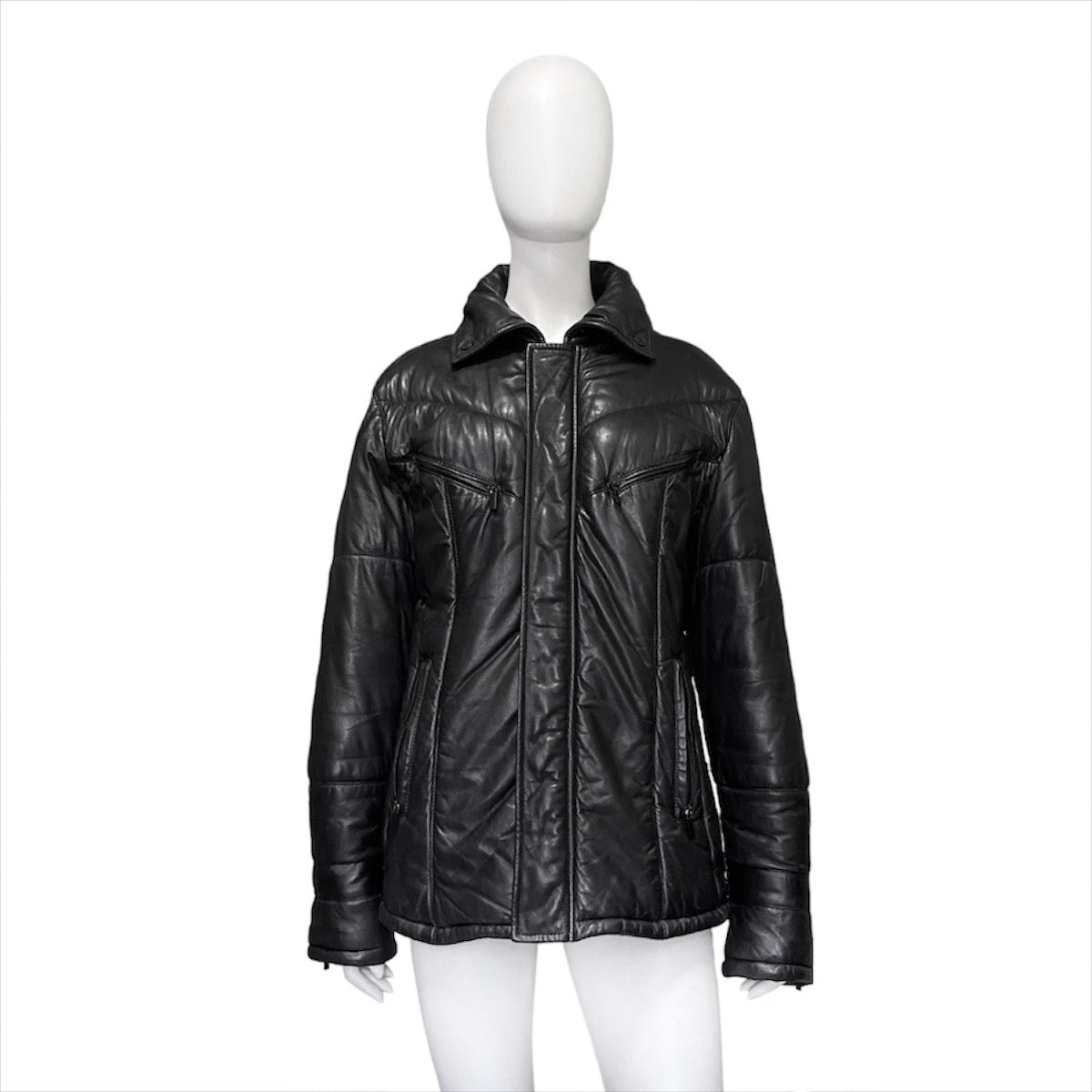 Gucci Fall 1998 Tom Ford Lambskin Leather Quilted Down Puffer Jacket 48 - 5