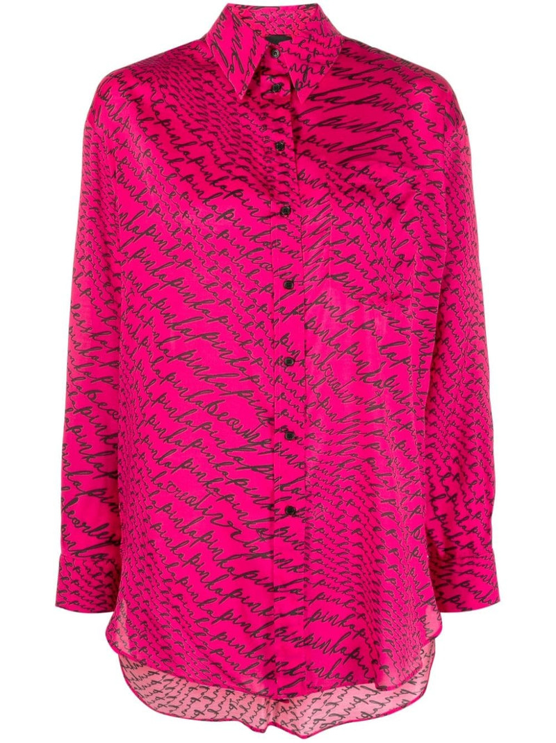 logo-print long-sleeve shirt 1