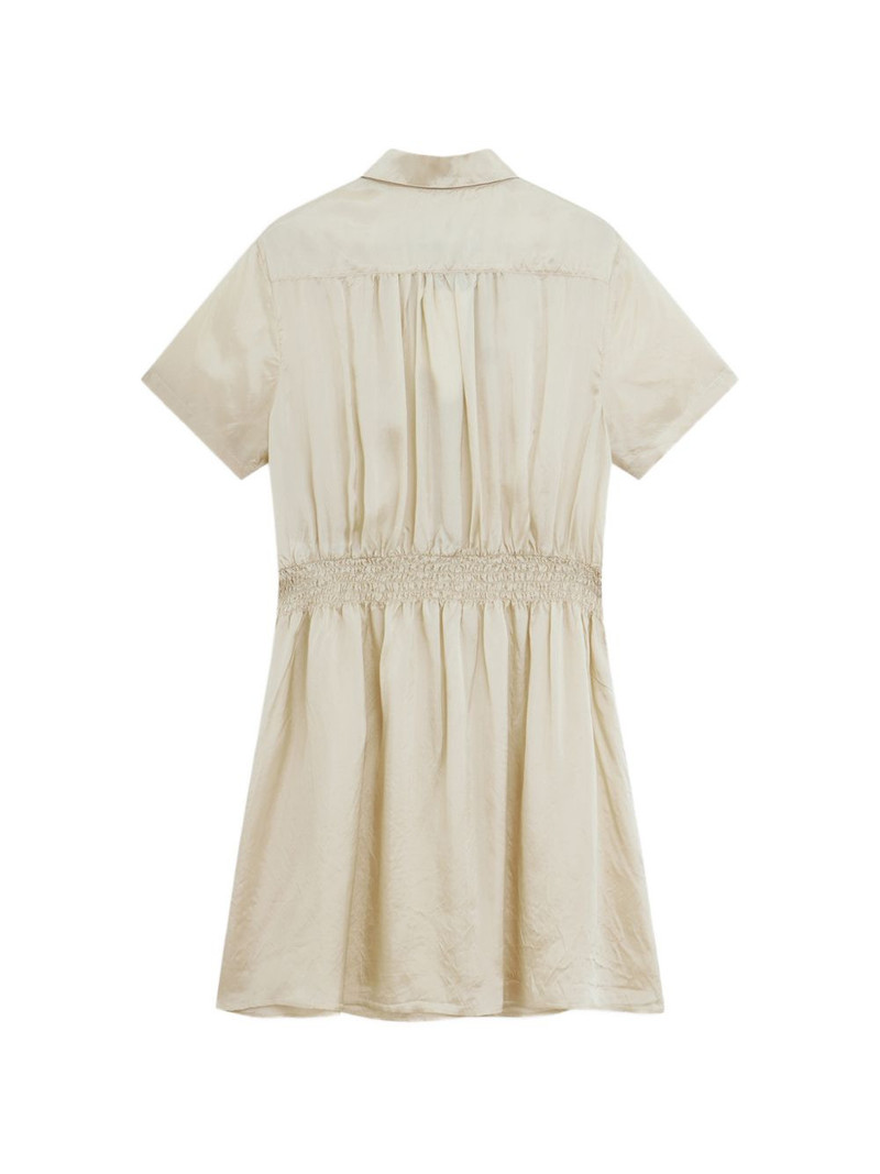 Aspesi patch-pocket shirred mini dress outlook