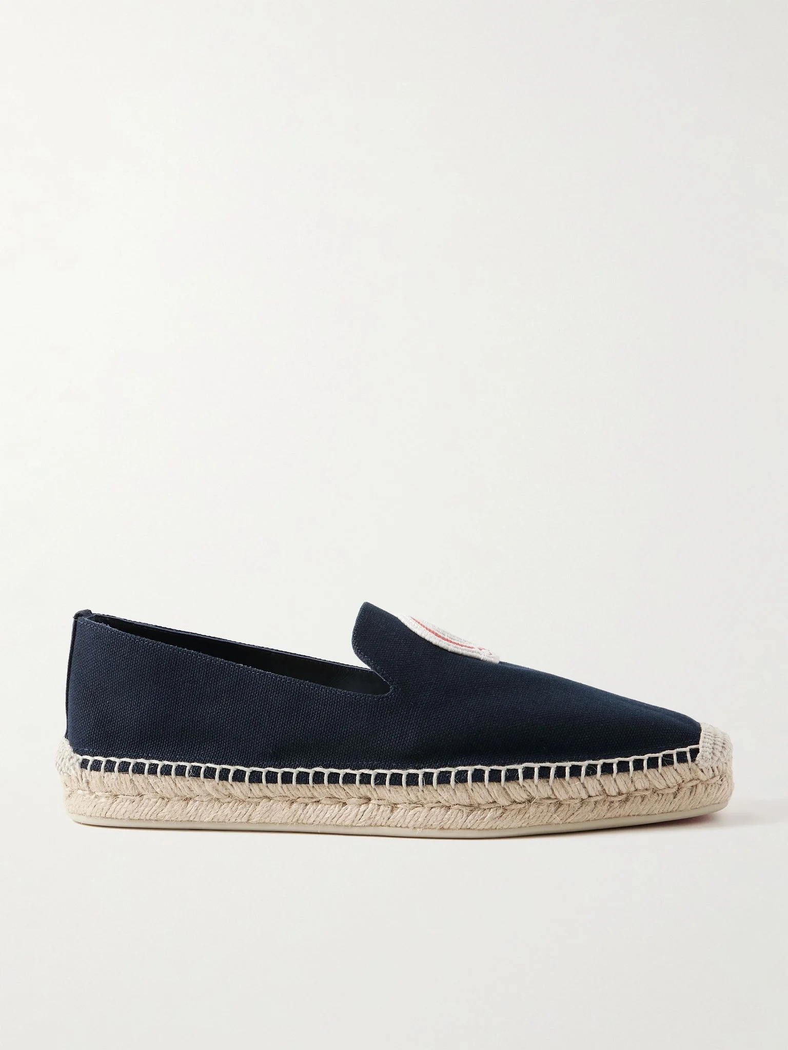 Nanou Logo-Appliquéd Canvas Espadrilles Navy - 1