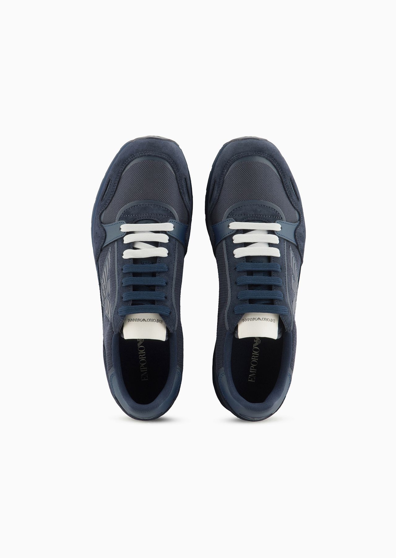 Mesh sneakers with suede details and eagle patch - 5