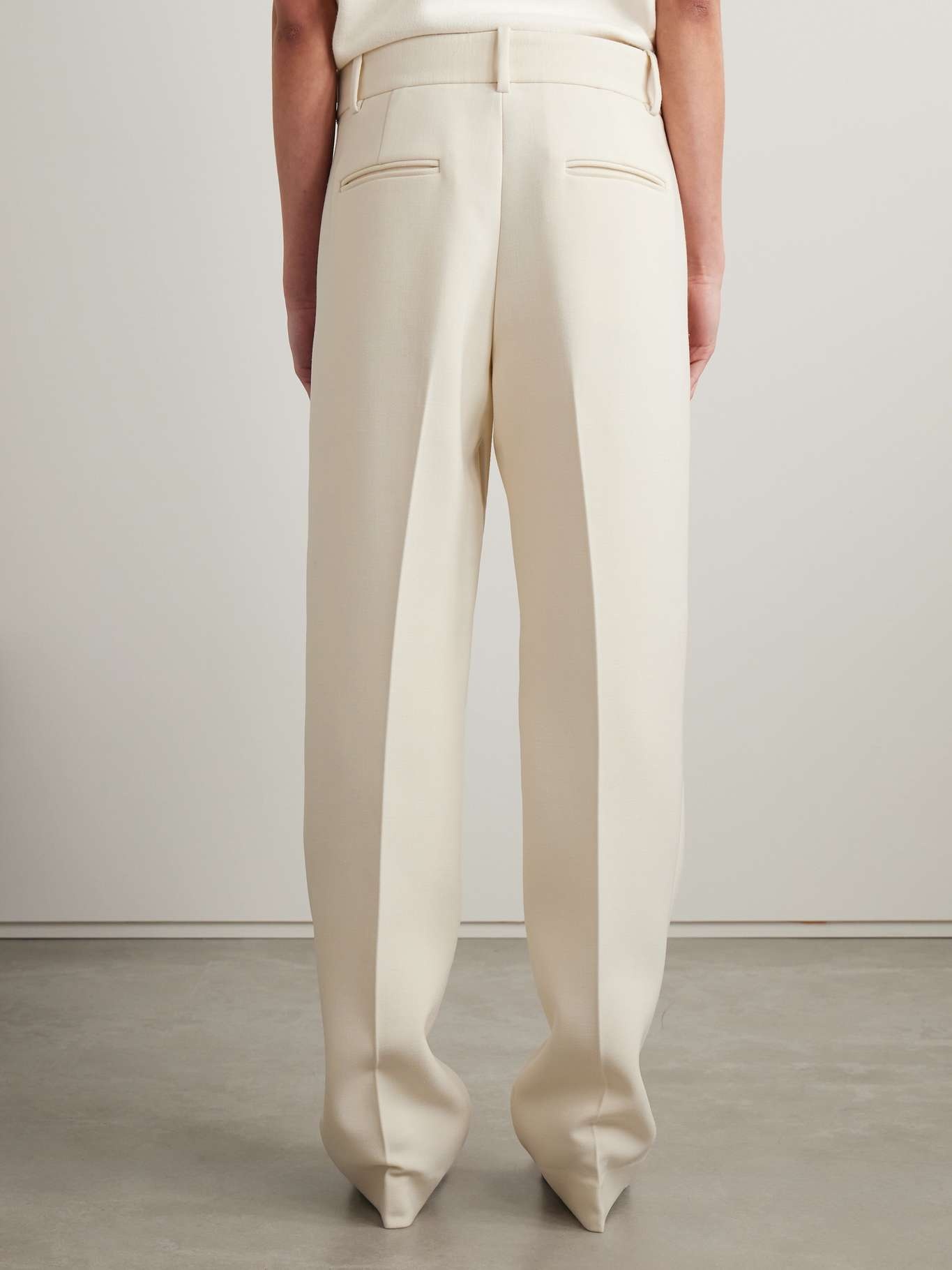 Cambie twill straight-leg pants Cream - 4