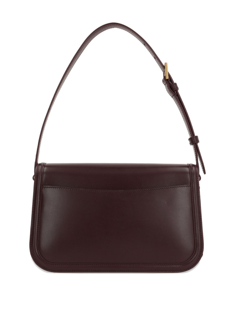 logo-plaque curved shoulder bag - 2
