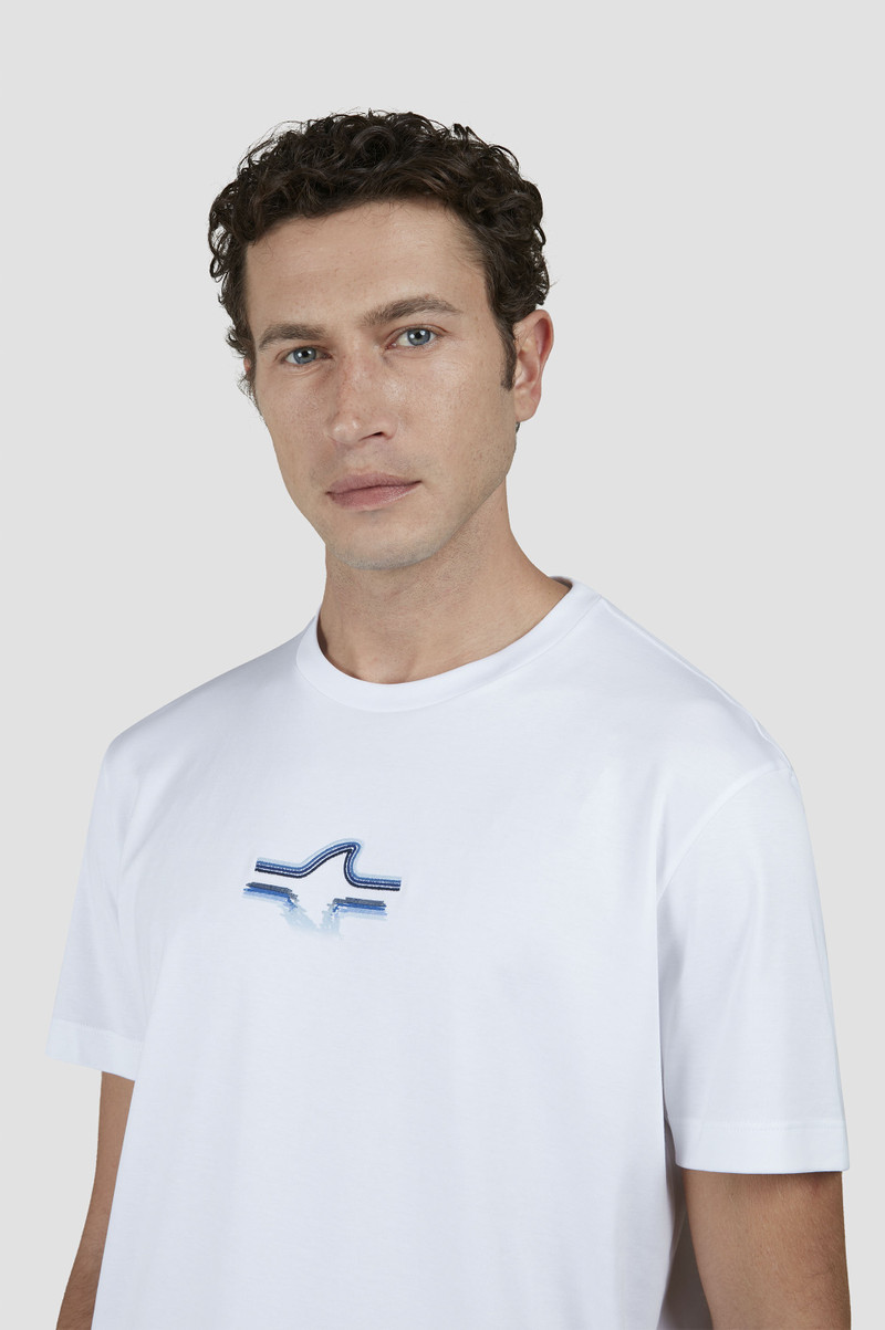 T-SHIRT IN SUPIMA® COTTON JERSEY WITH FIN EMBROIDERY 4