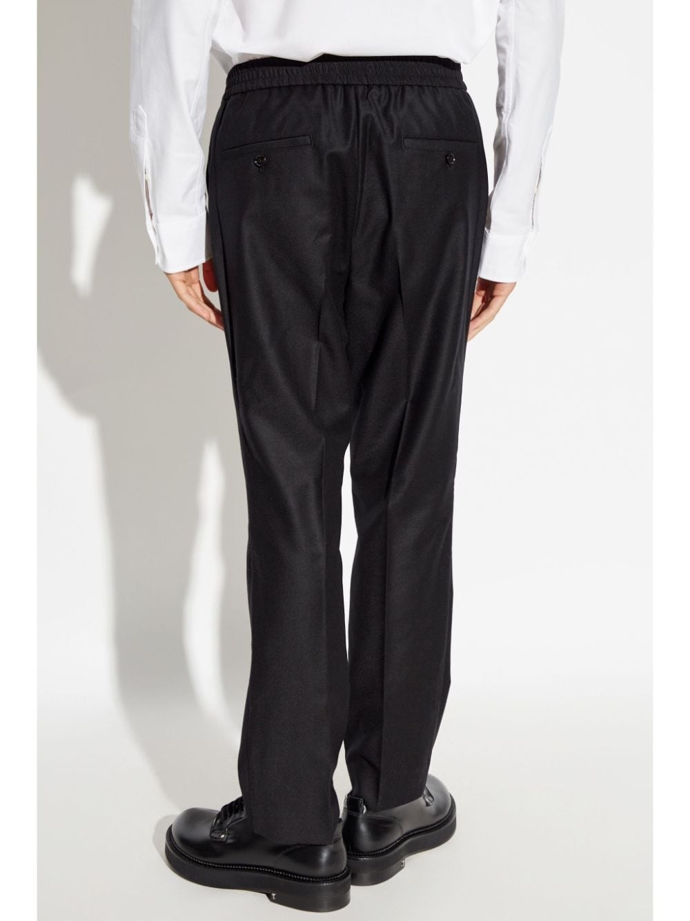 straight-leg wool trousers - 4