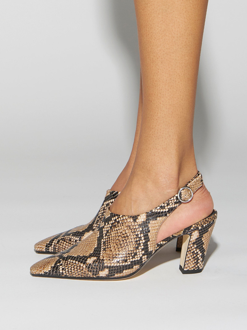 Maude Snake Print Mules 6