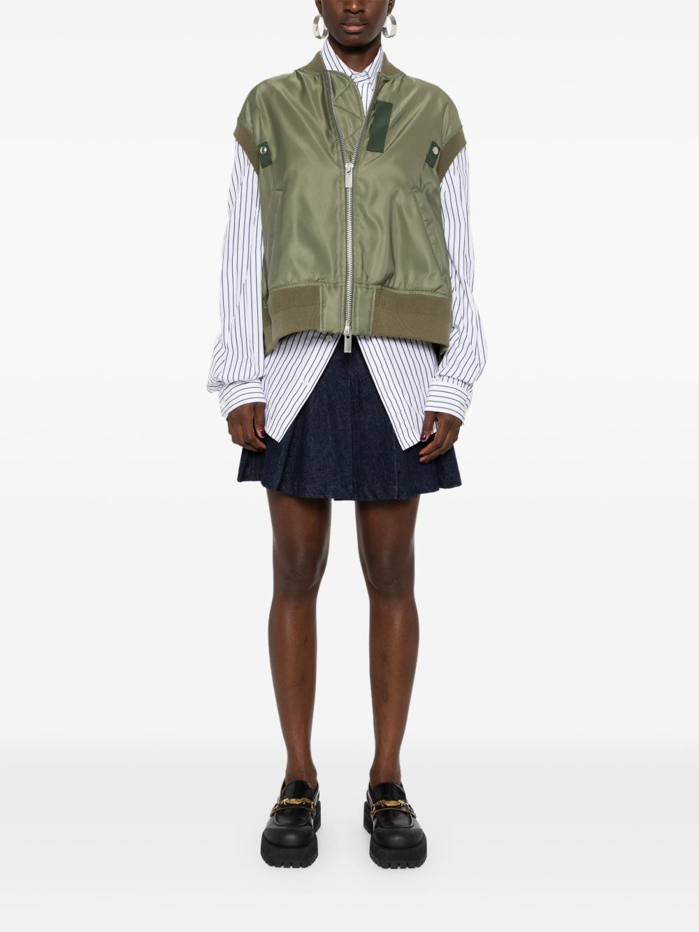 Sacai Women Nylon Twill Vest - 3