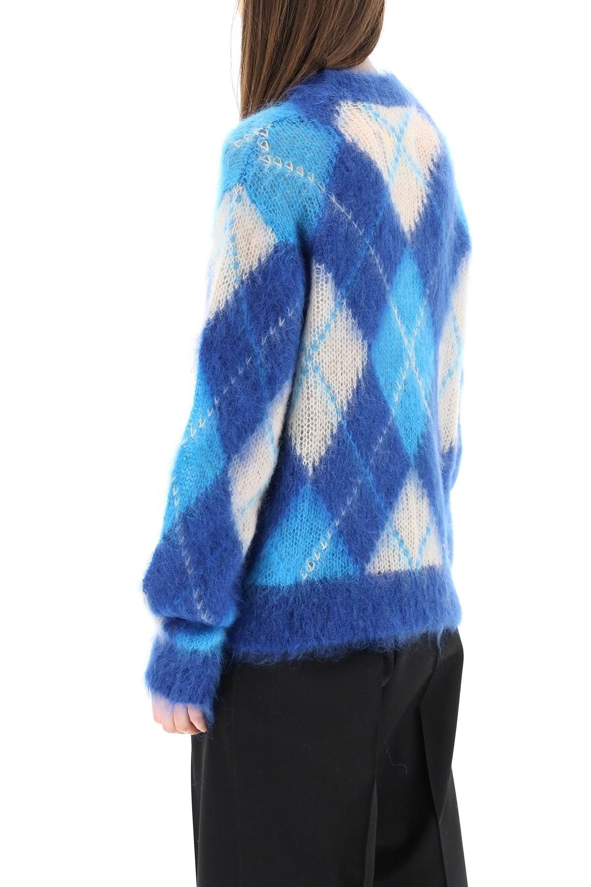 ARGYLE MOHAIR SWEATER - 4