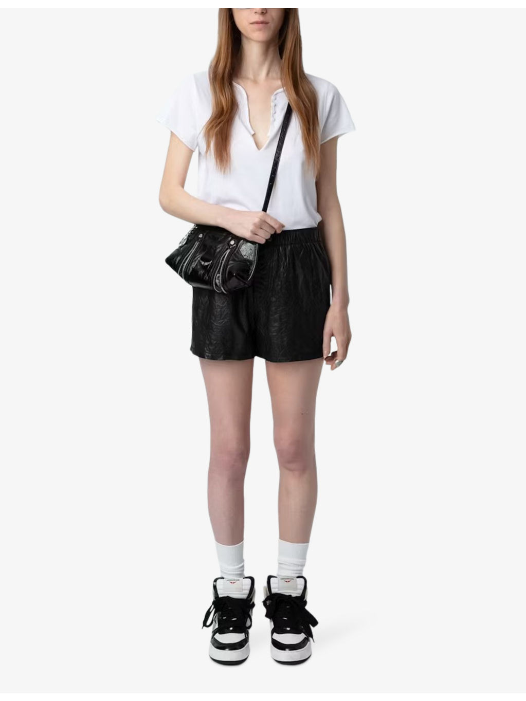 Regular-fit button-neck cotton T-shirt - 2
