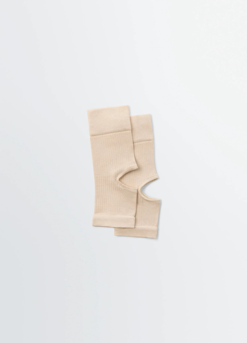 CUT-OUT RIB GAITERS IN STRETCH VISCOSE SILK 1