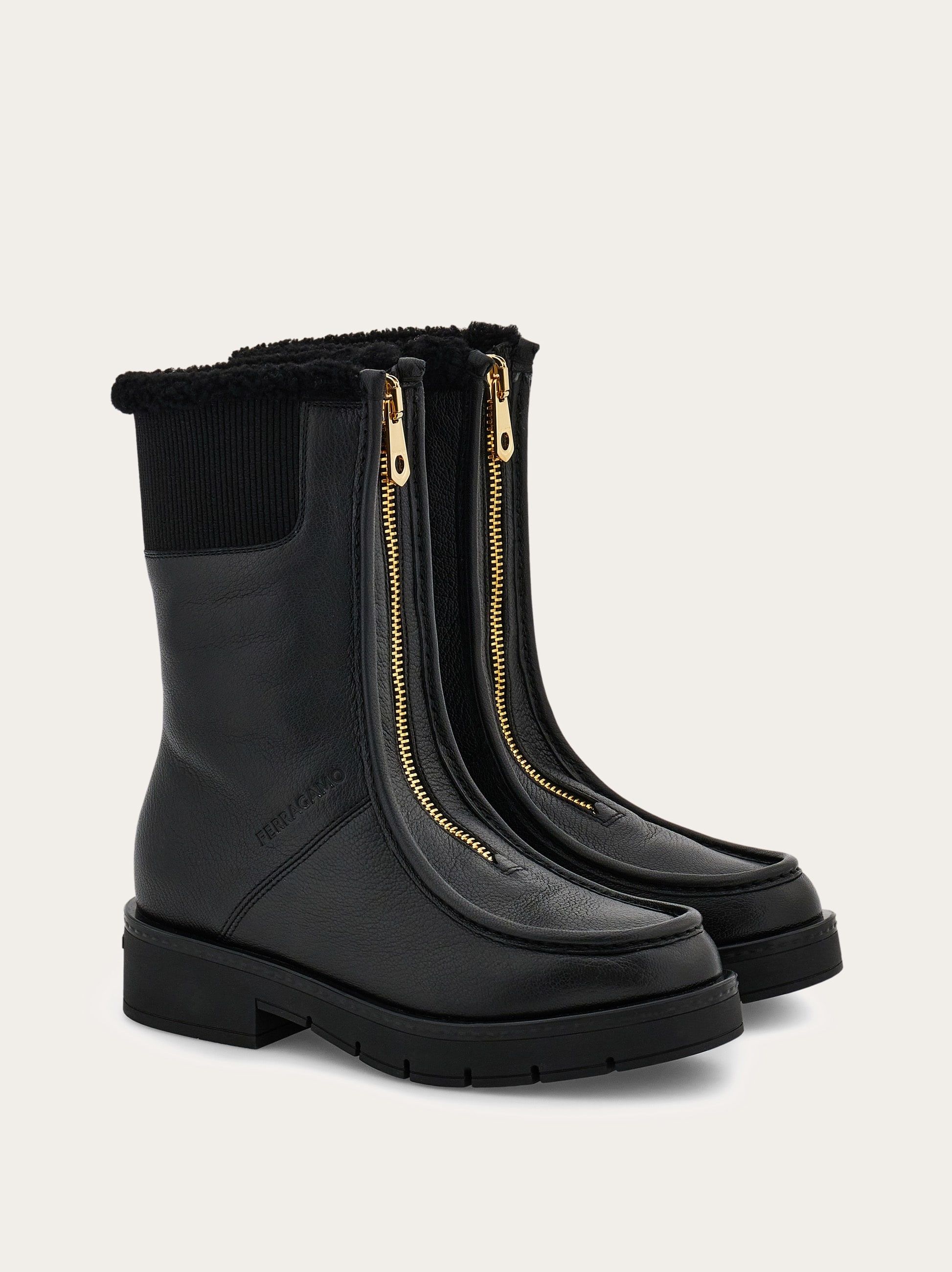 【関税込み】FERRAGAMO \"Montse Fur\" ankle boots Ferragamo 