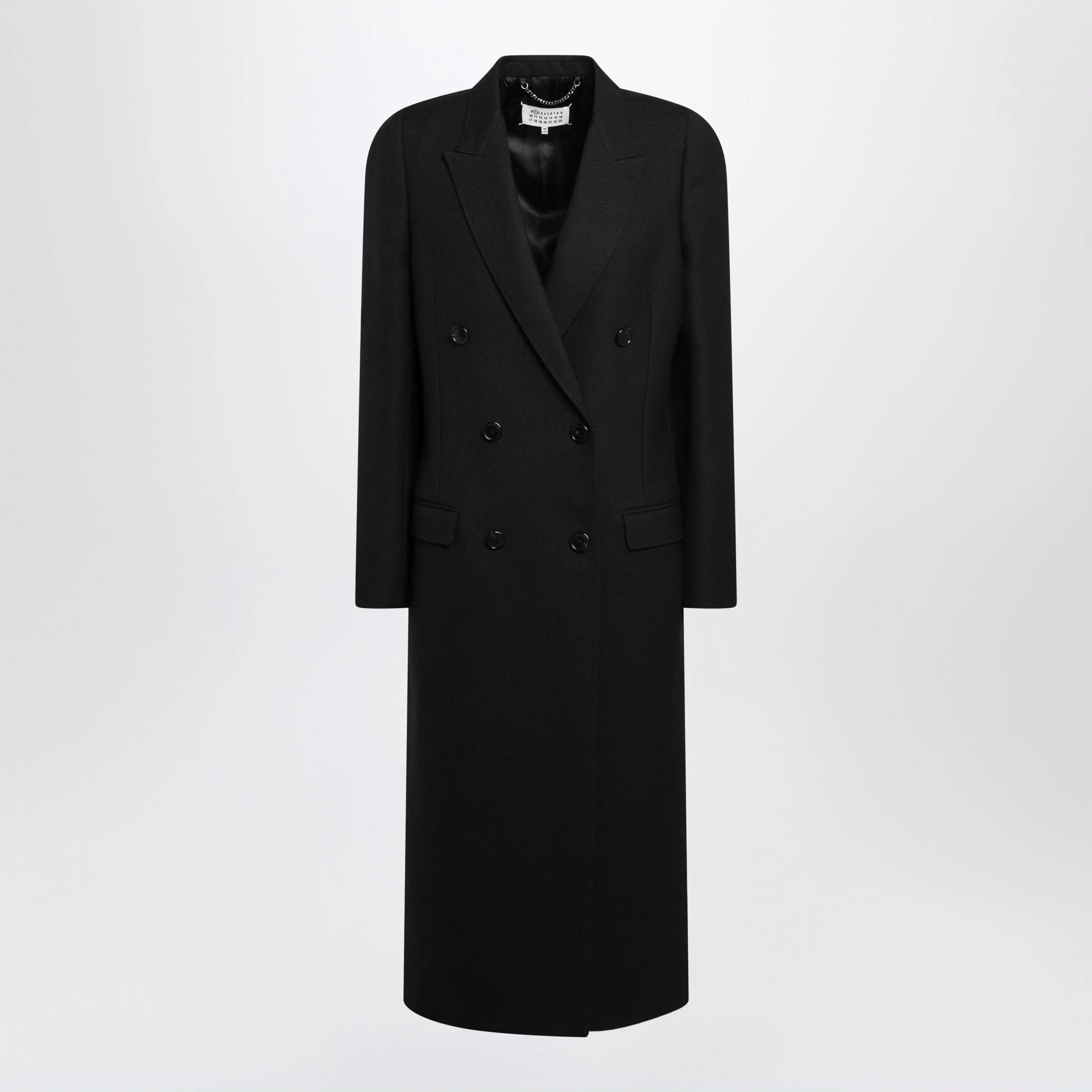 Maison Margiela Black Wool Double-Breasted Coat Women - 1