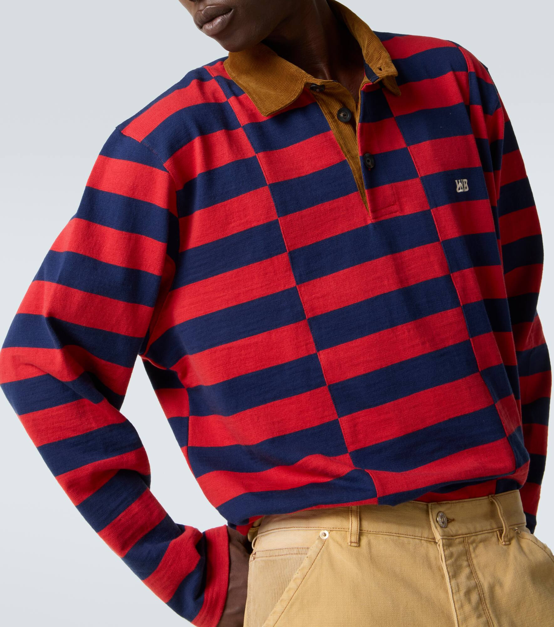 City striped cotton canvas polo shirt - 3