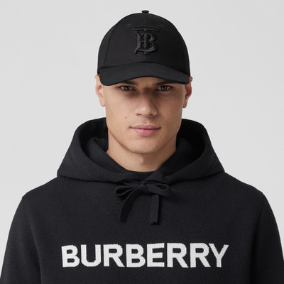 Burberry Logo Intarsia Wool Cotton Oversized Hoodie outlook
