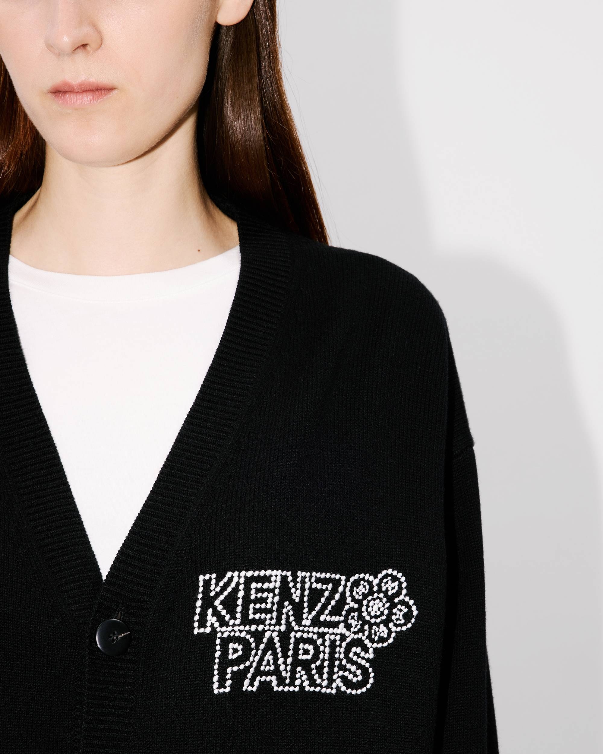 'KENZO Constellation' genderless embroidered cardigan in wool and cotton - 6