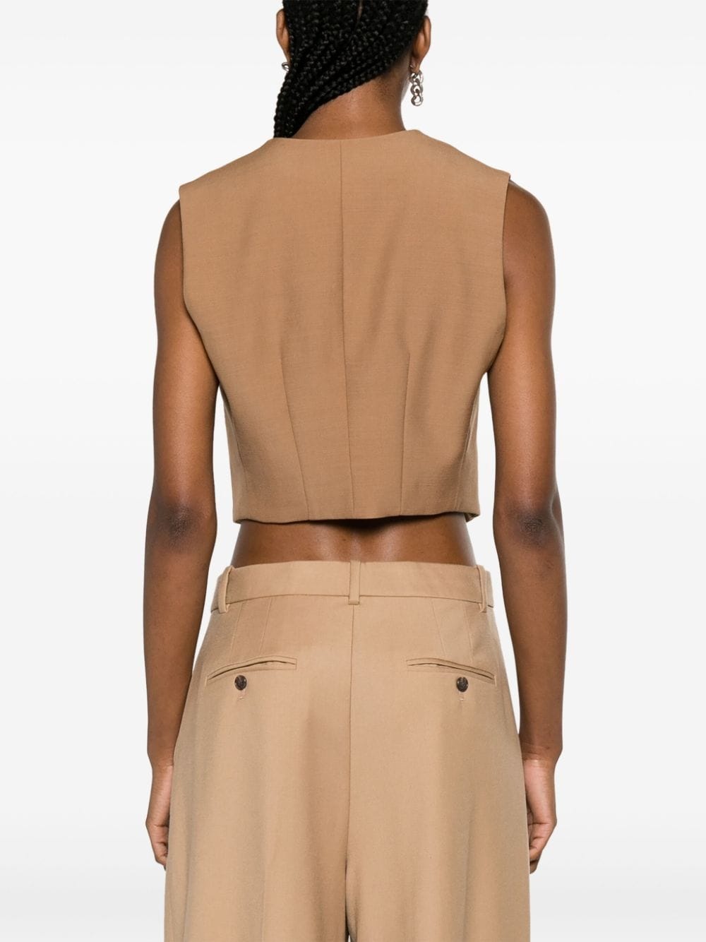 woven virgin wool waistcoat - 4