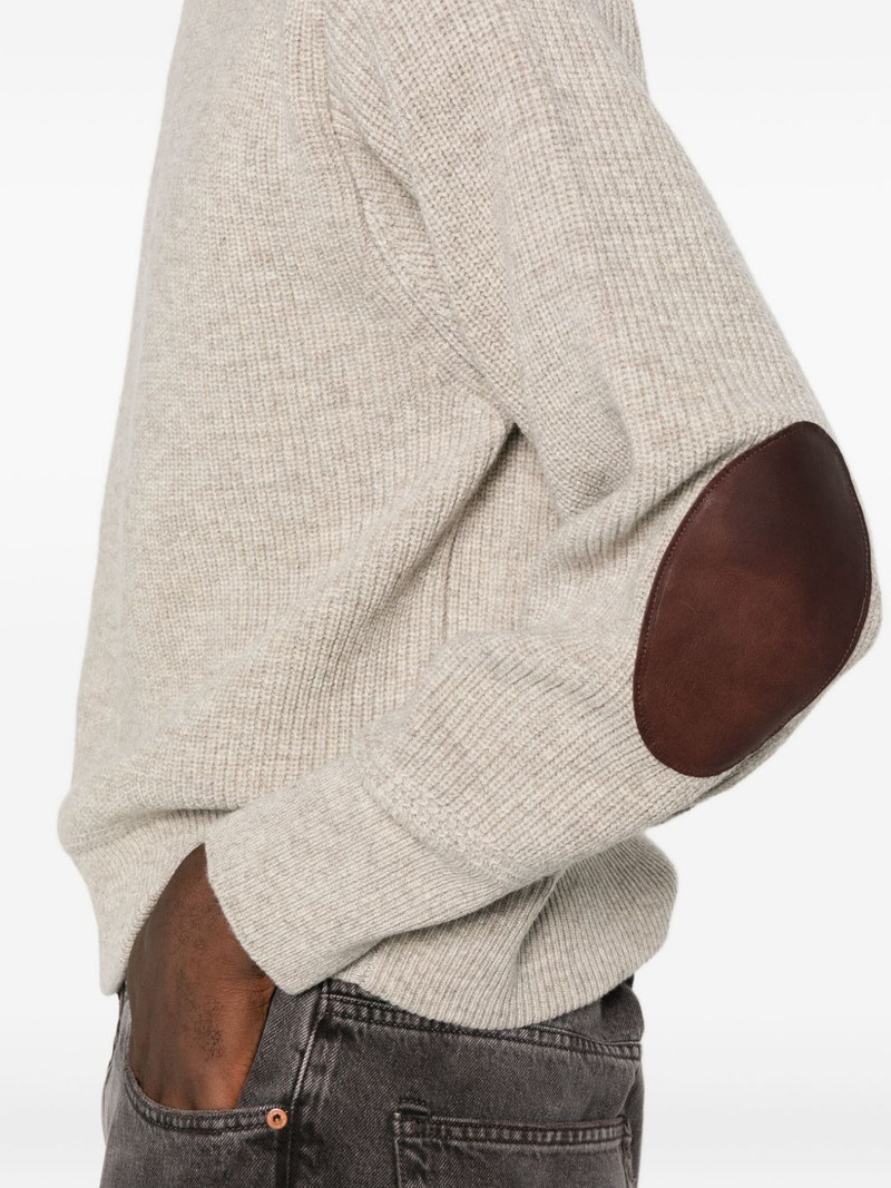 textured crew-neck sweater 5