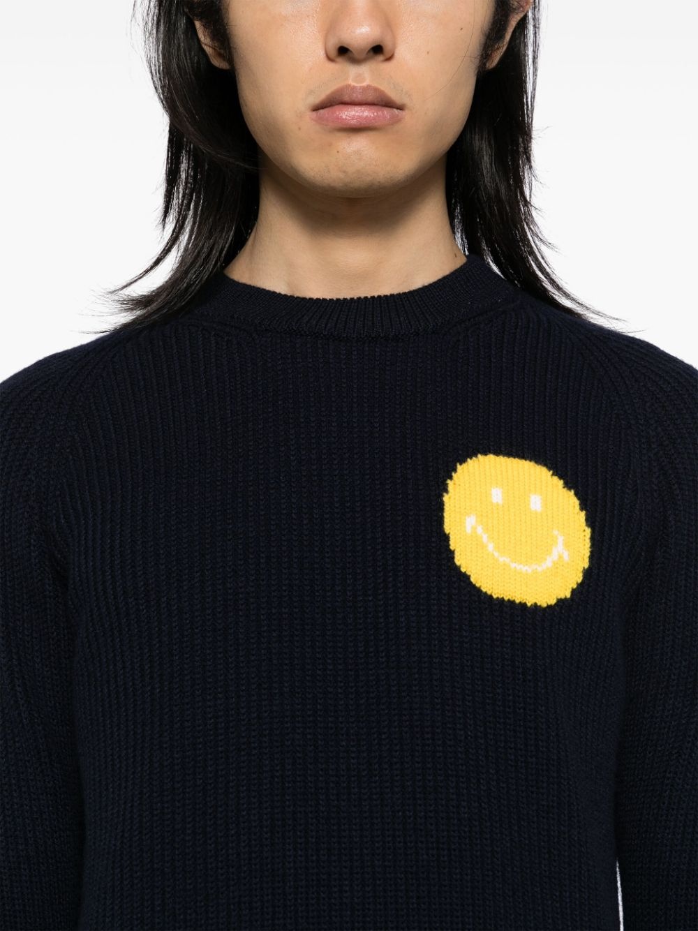 fisherman's smile crew-neck jumper - 5