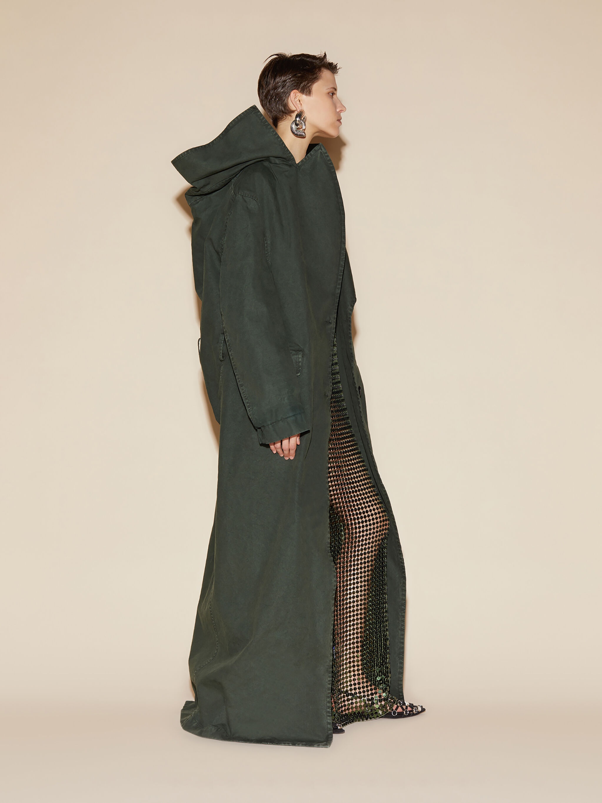 IVY GREEN LONG COAT - 4