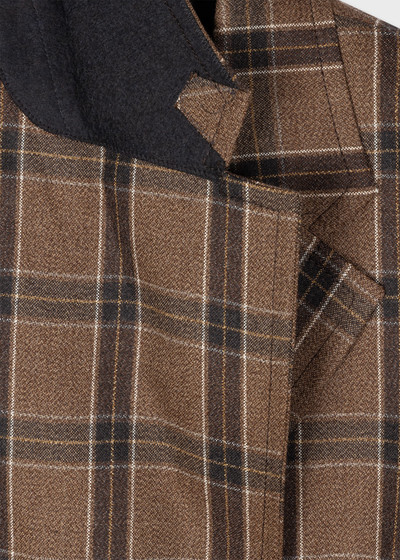 Paul Smith Brown Buffalo Check Double-Breasted Coat outlook