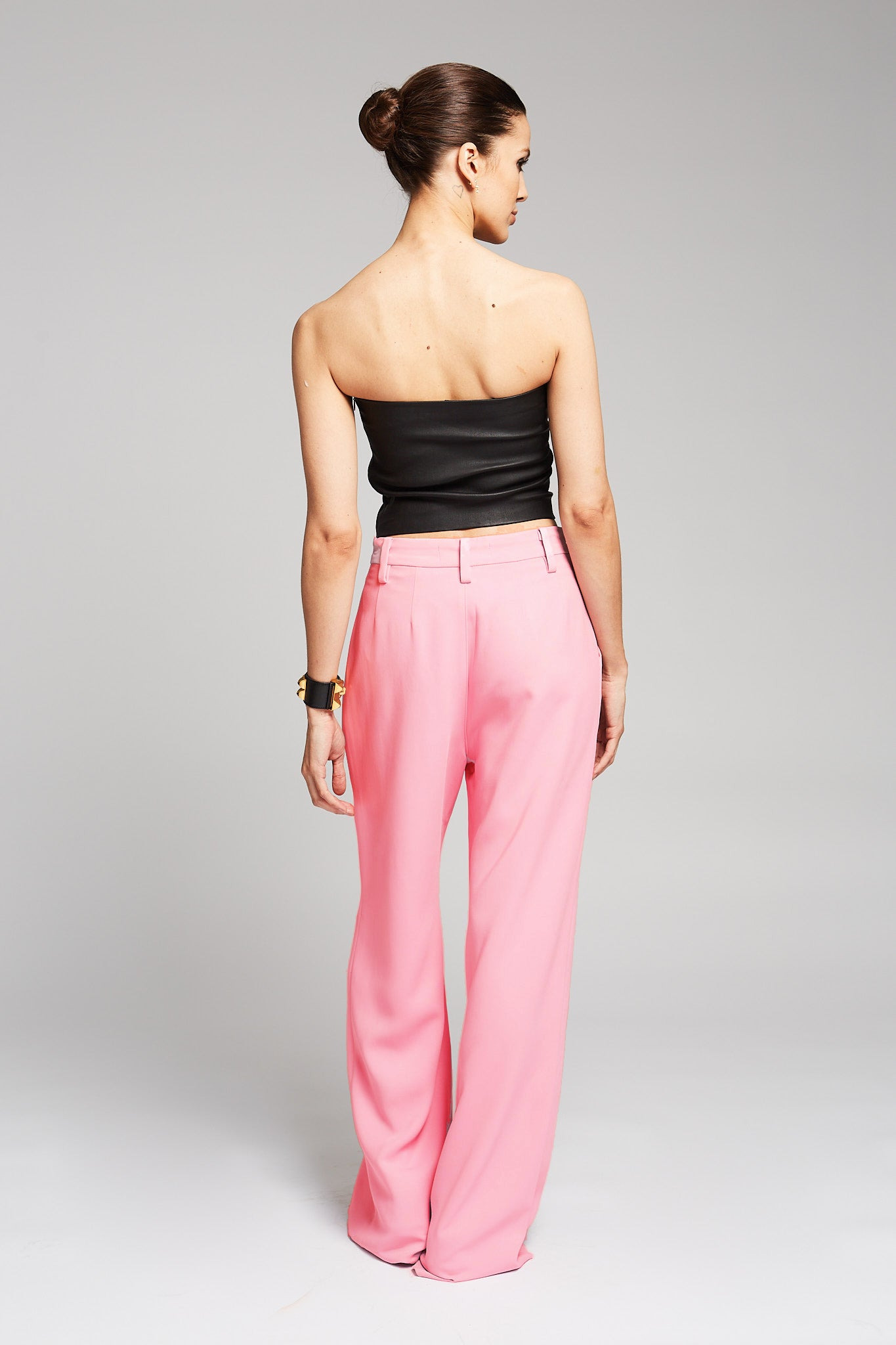 ROSE CREPE PLEATED TROUSERS - 2