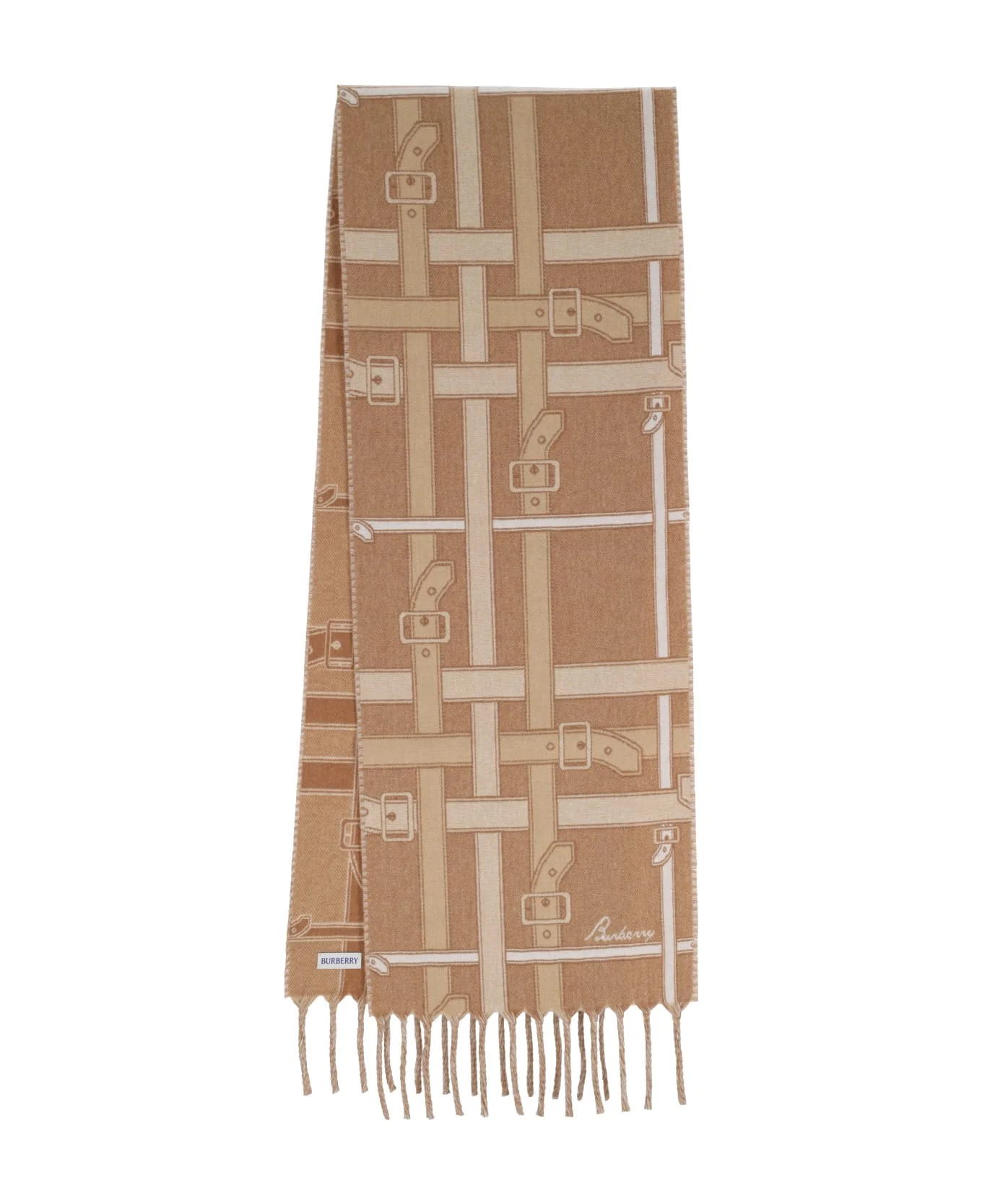 'check' Cashmere Scarf - 1