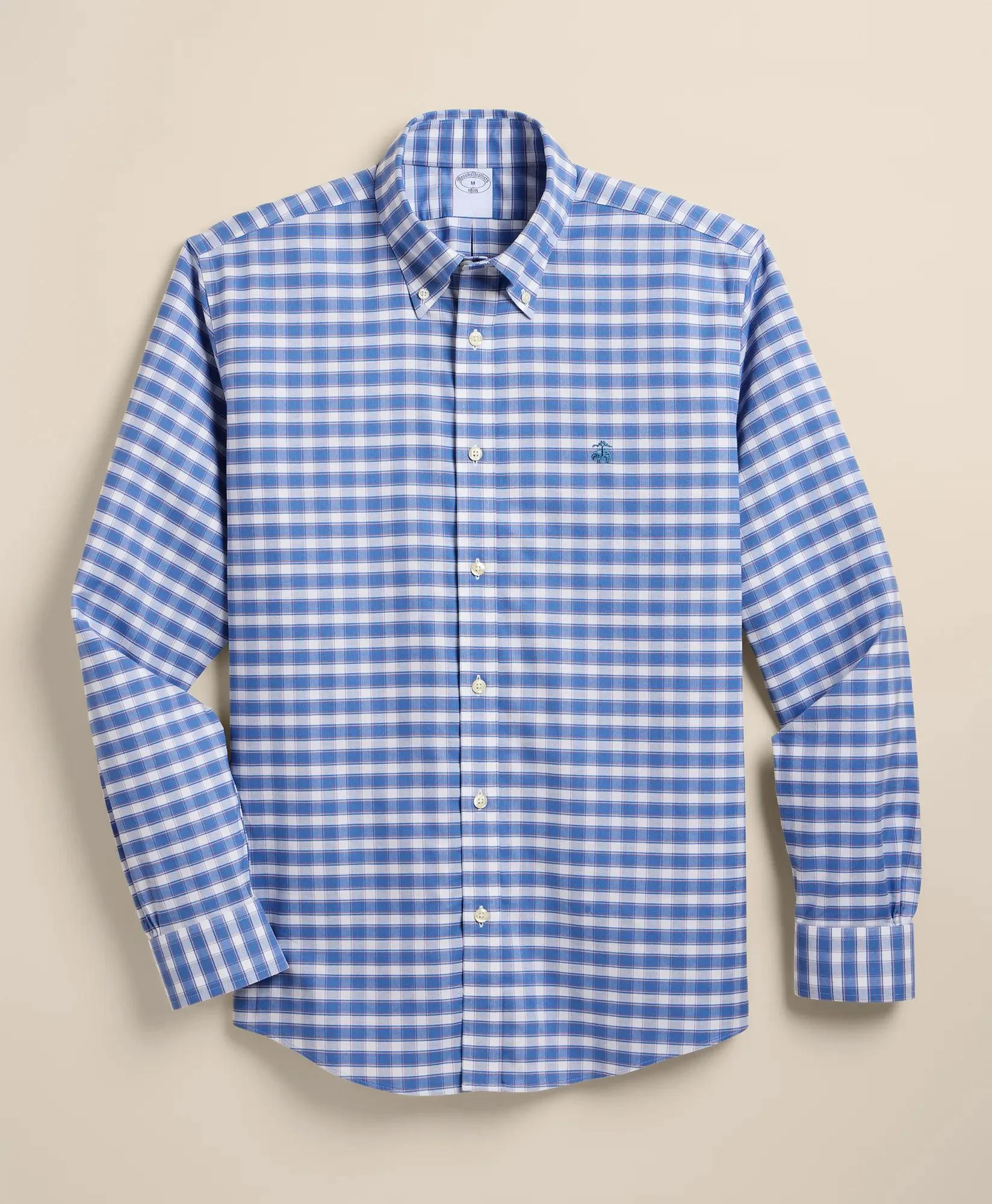 Stretch Cotton Non-Iron Oxford Polo Button Down Sport Shirt - 1