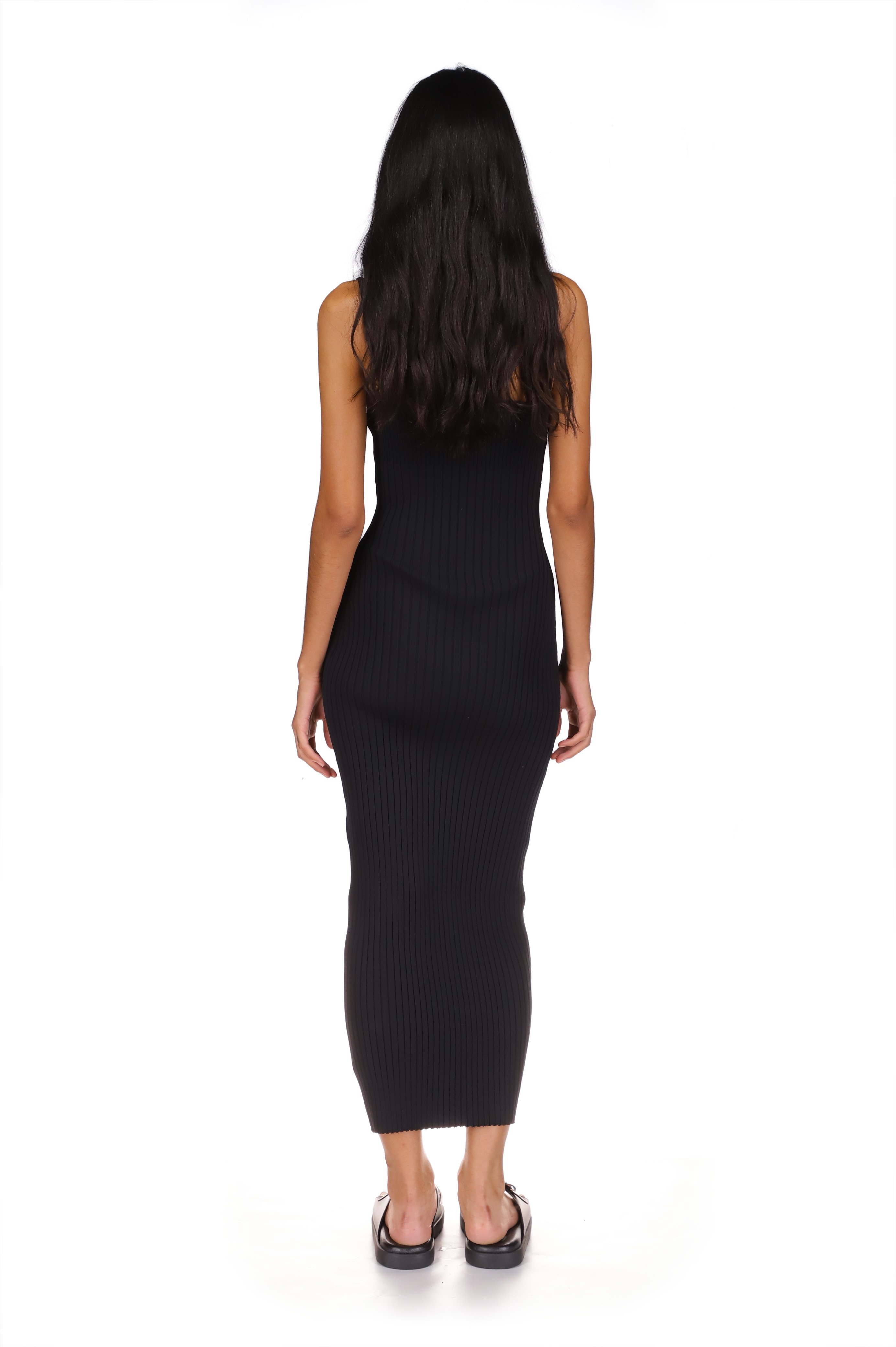 Logo Maxi Dress in Techno Rib Knit - 6