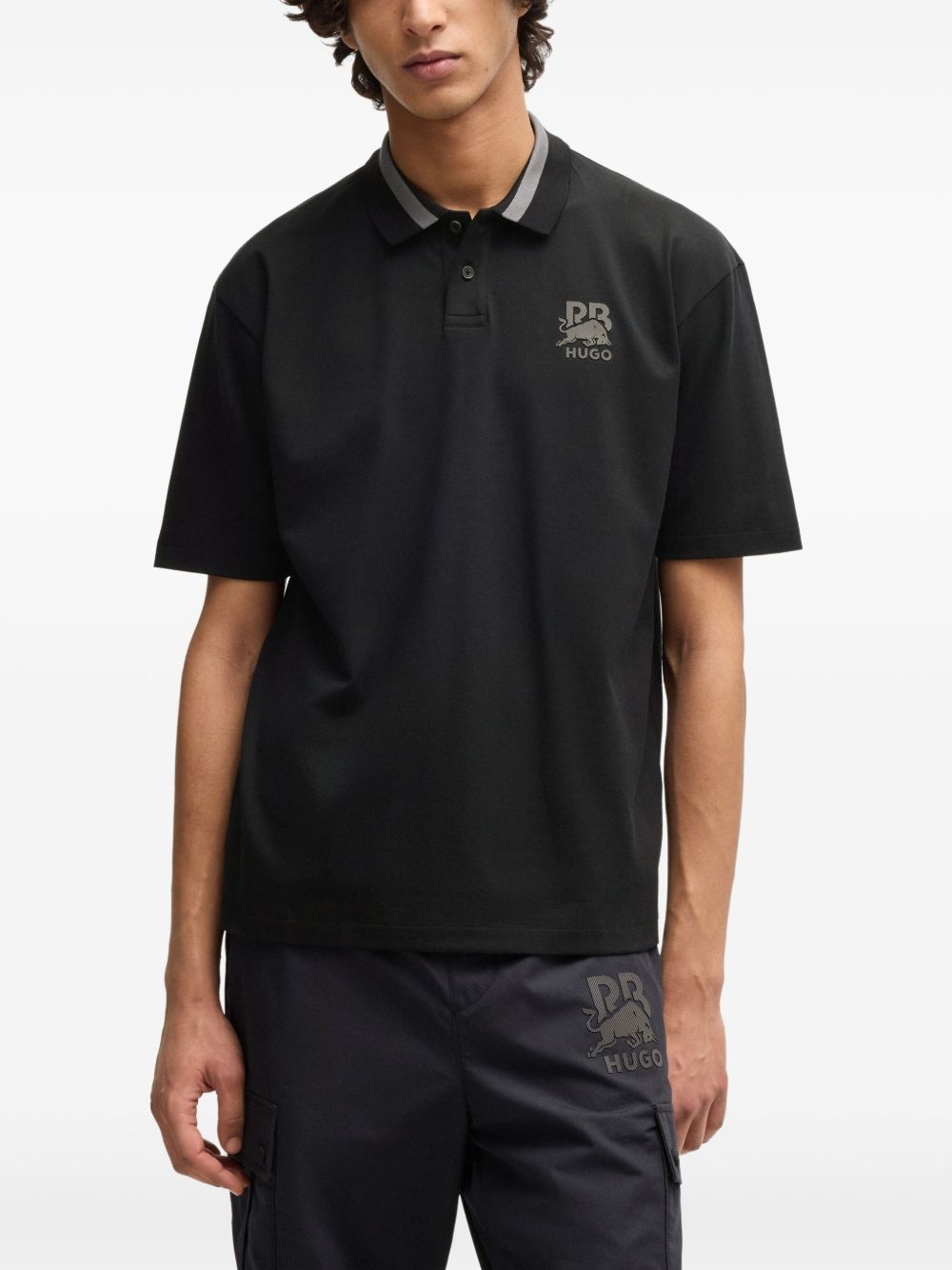 x RB logo appliqué polo shirt - 3