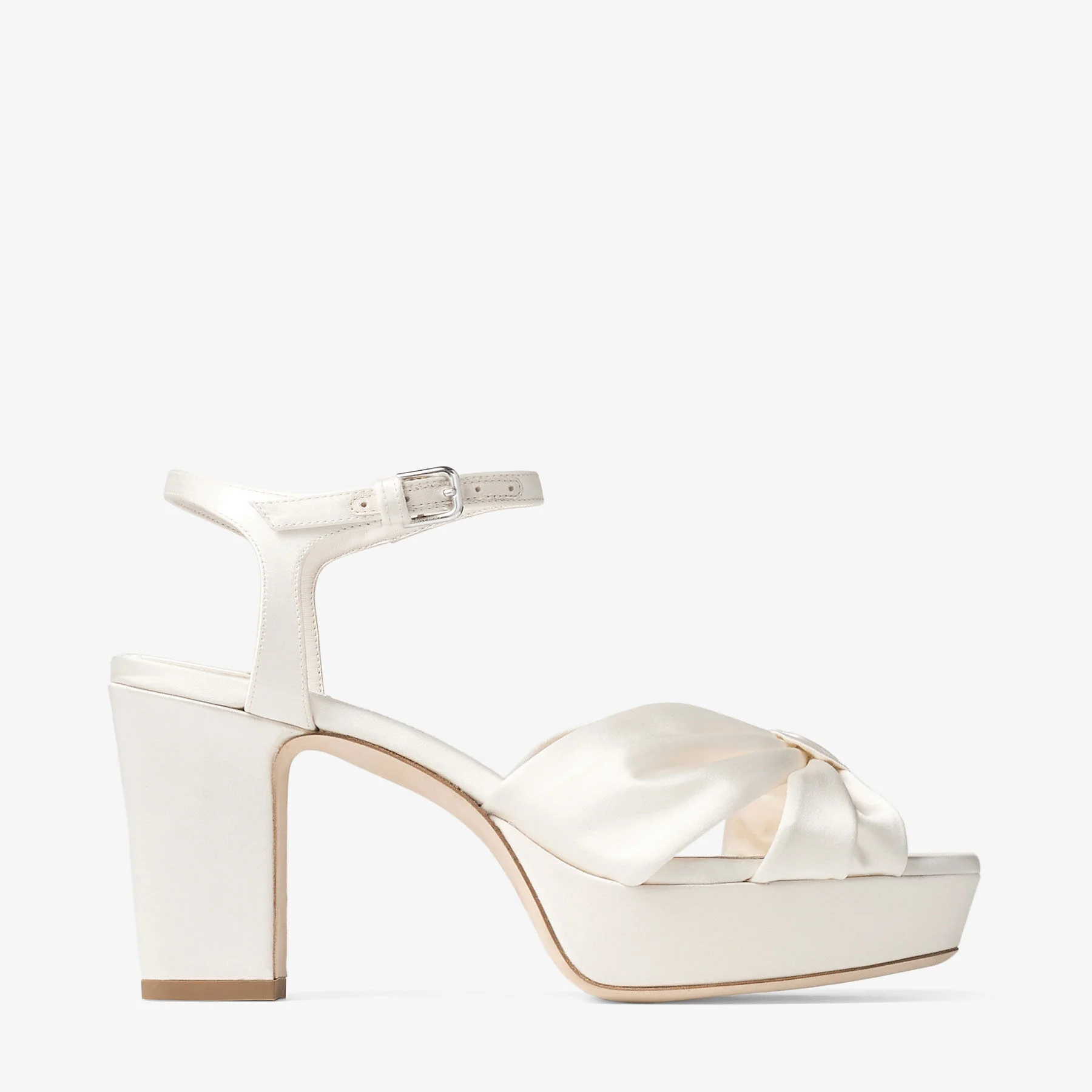 Heloise 80
Ivory Satin Sandals - 1