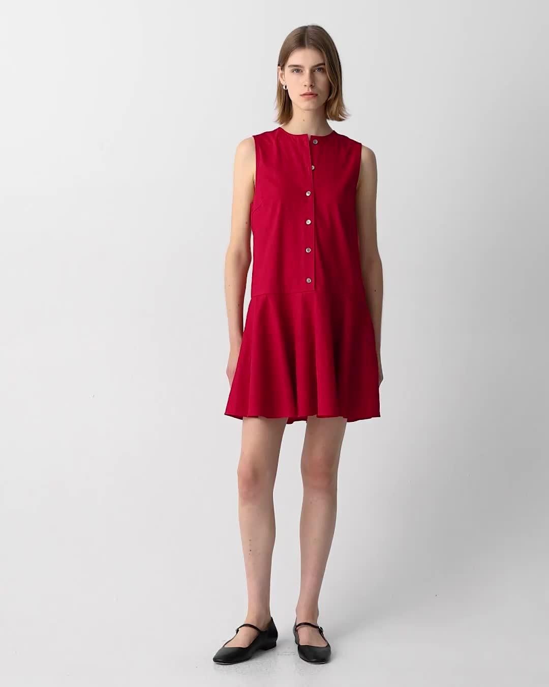 Sleeveless Mini Dress in Good Linen - 8