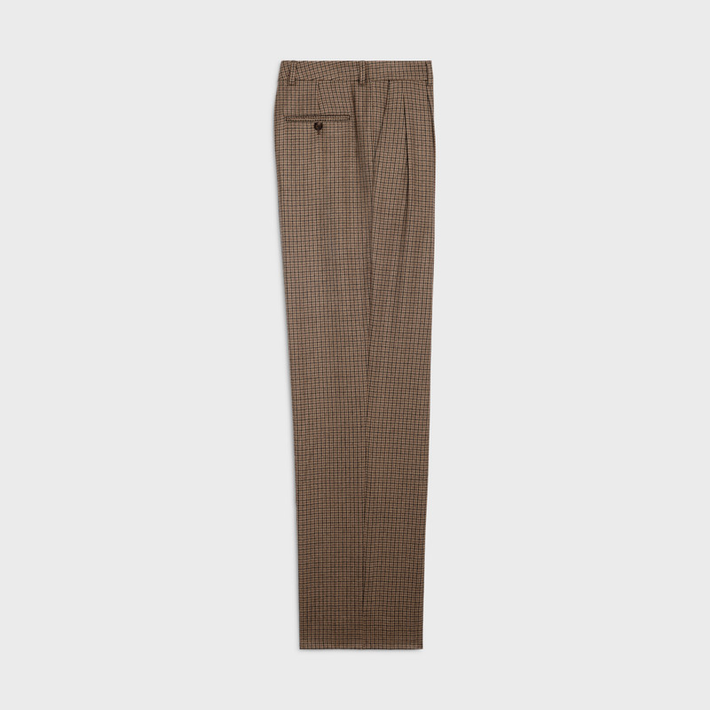 CELINE MARGARET PANTS IN CHECKED WOOL outlook