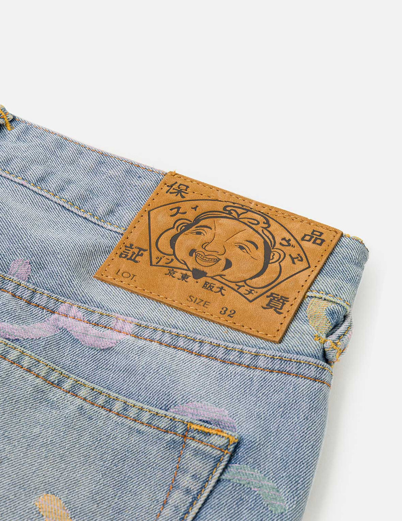 All-over Seagull Jacquard Denim Shorts 8