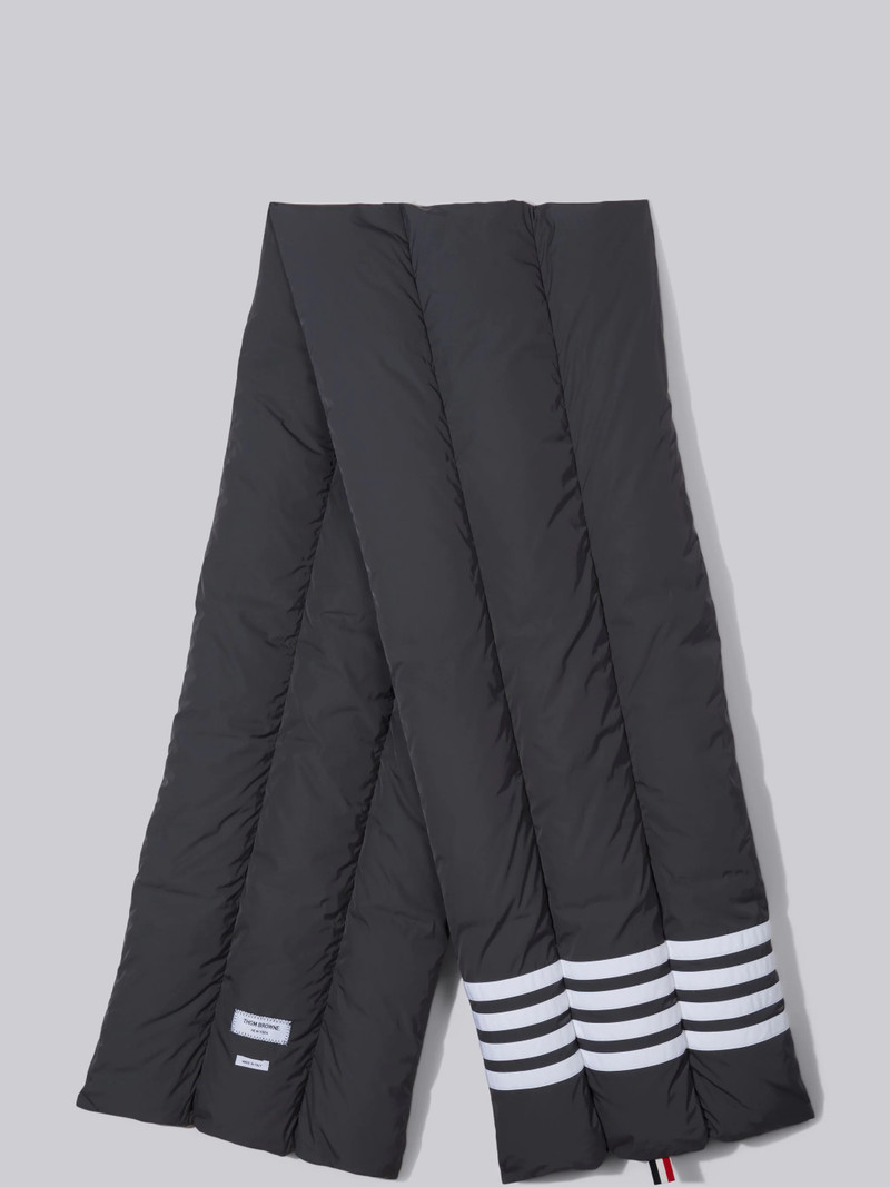 Medium Grey Down Filled Poly Twill 4-bar Vertical Pillow Scarf 3