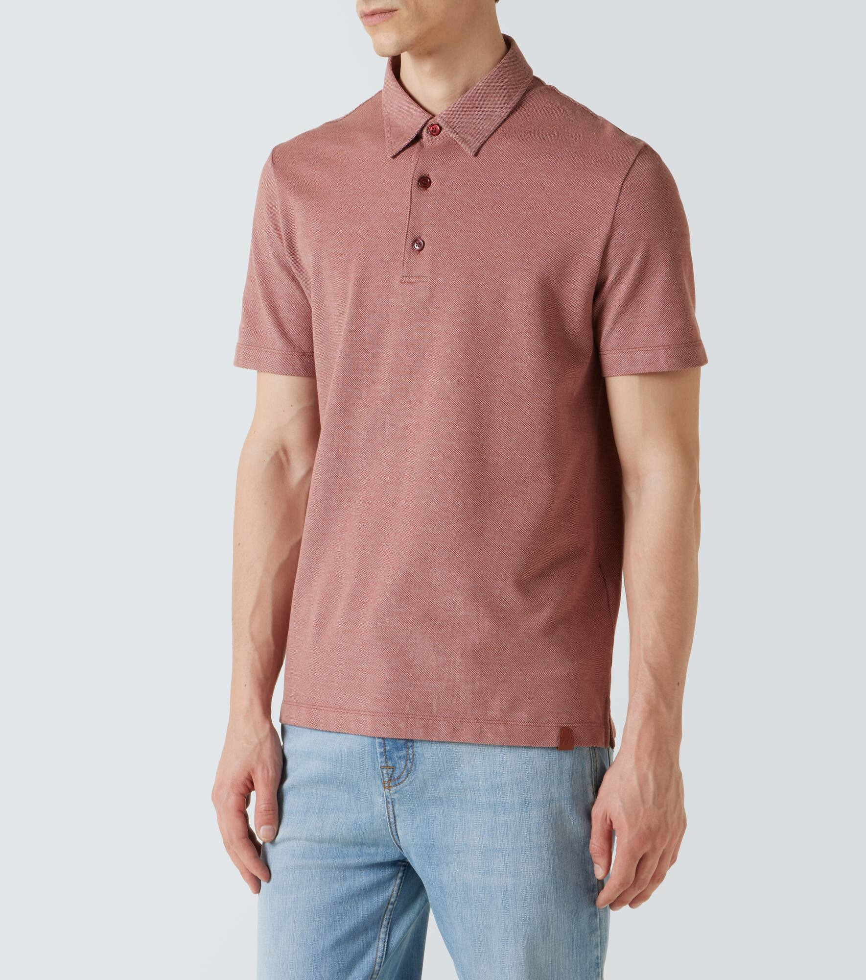 Cotton piqué polo shirt - 3