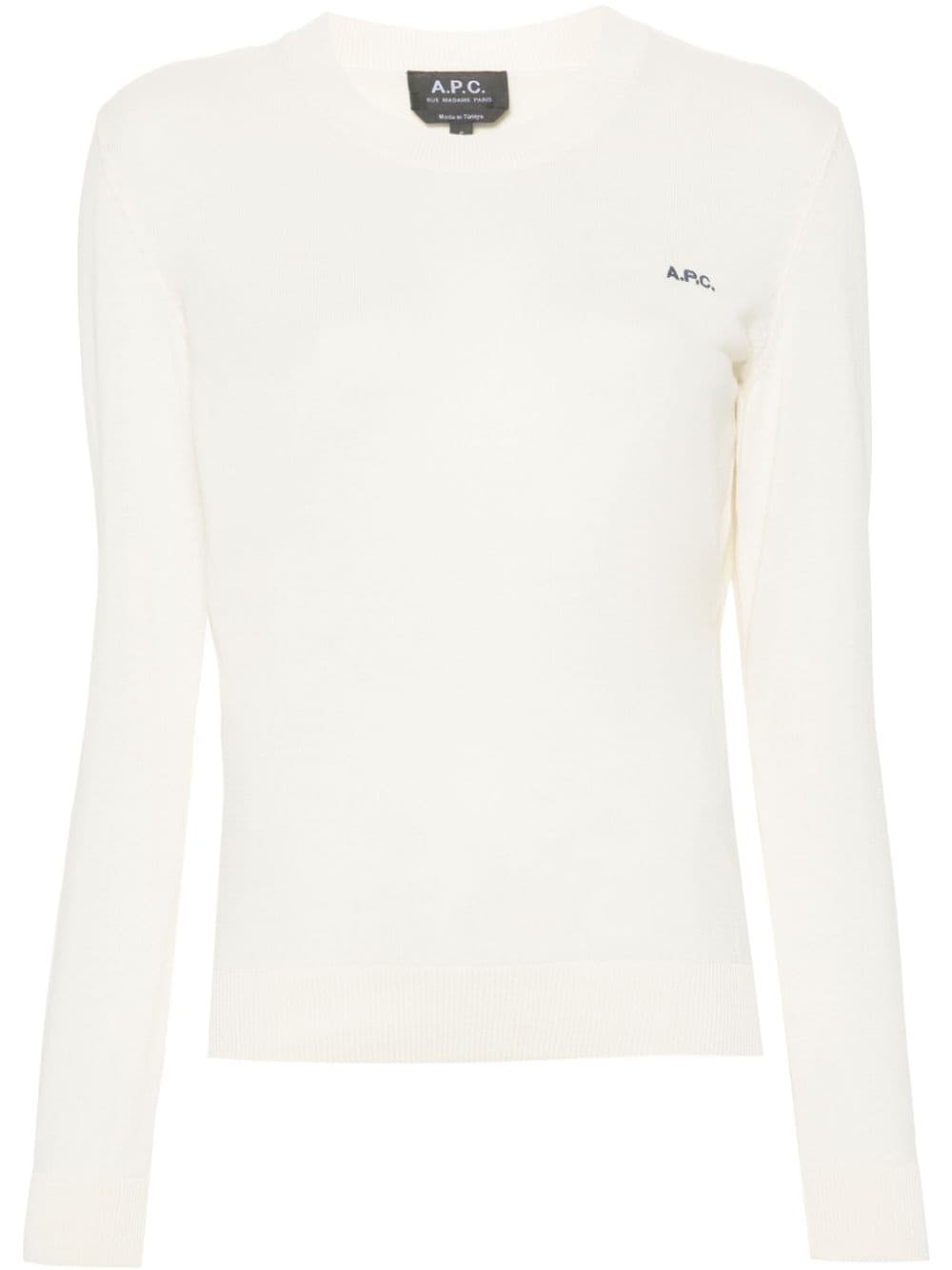 logo-embroidered jumper - 1