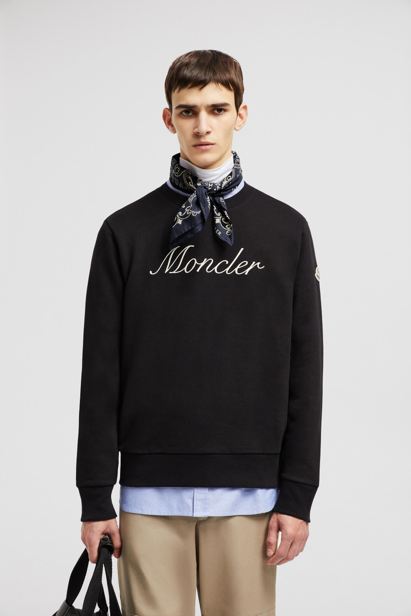 Moncler Embroidered Logo Cotton Sweatshirt outlook